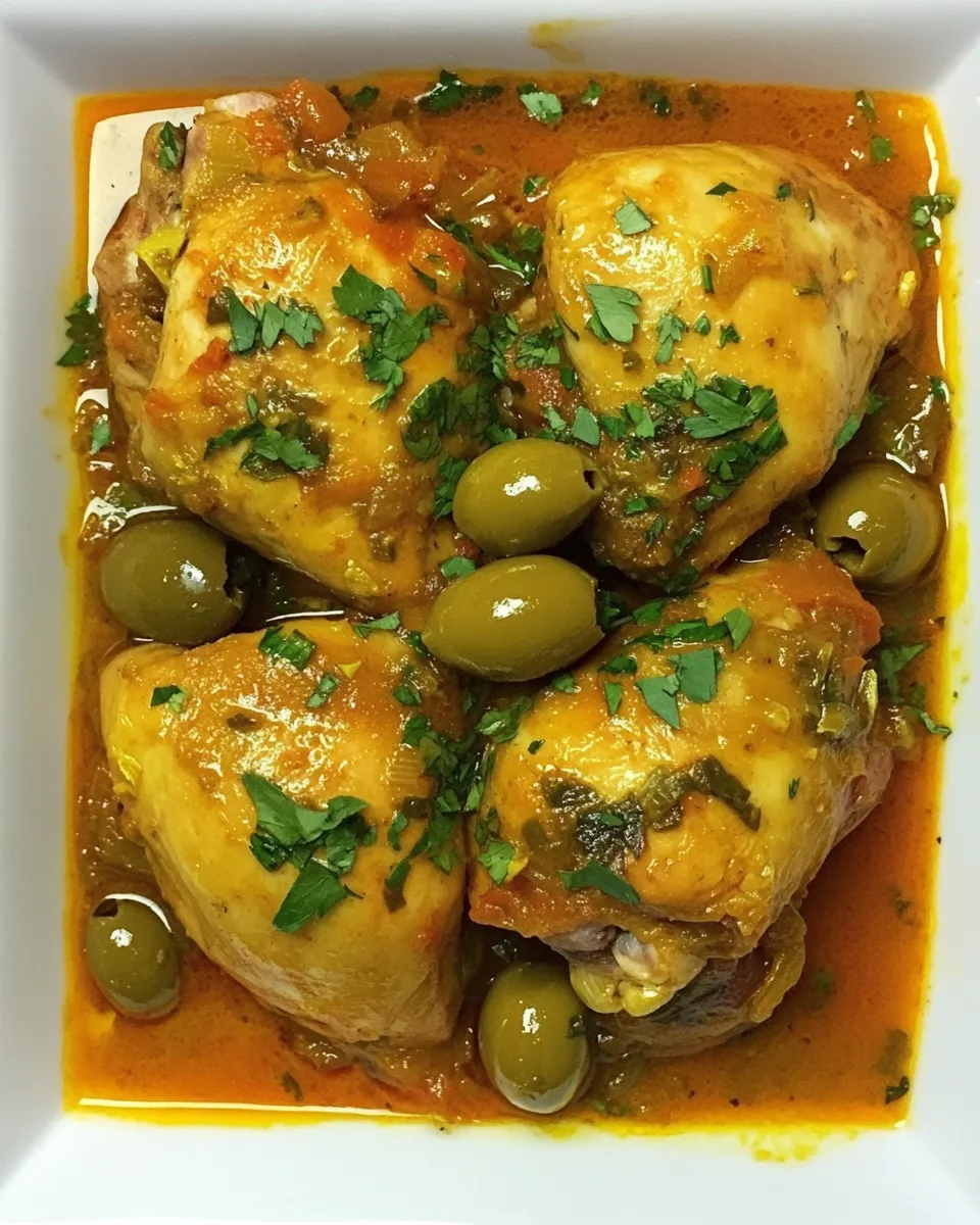 Homemade Moroccan Lemon Chicken with Olives photo