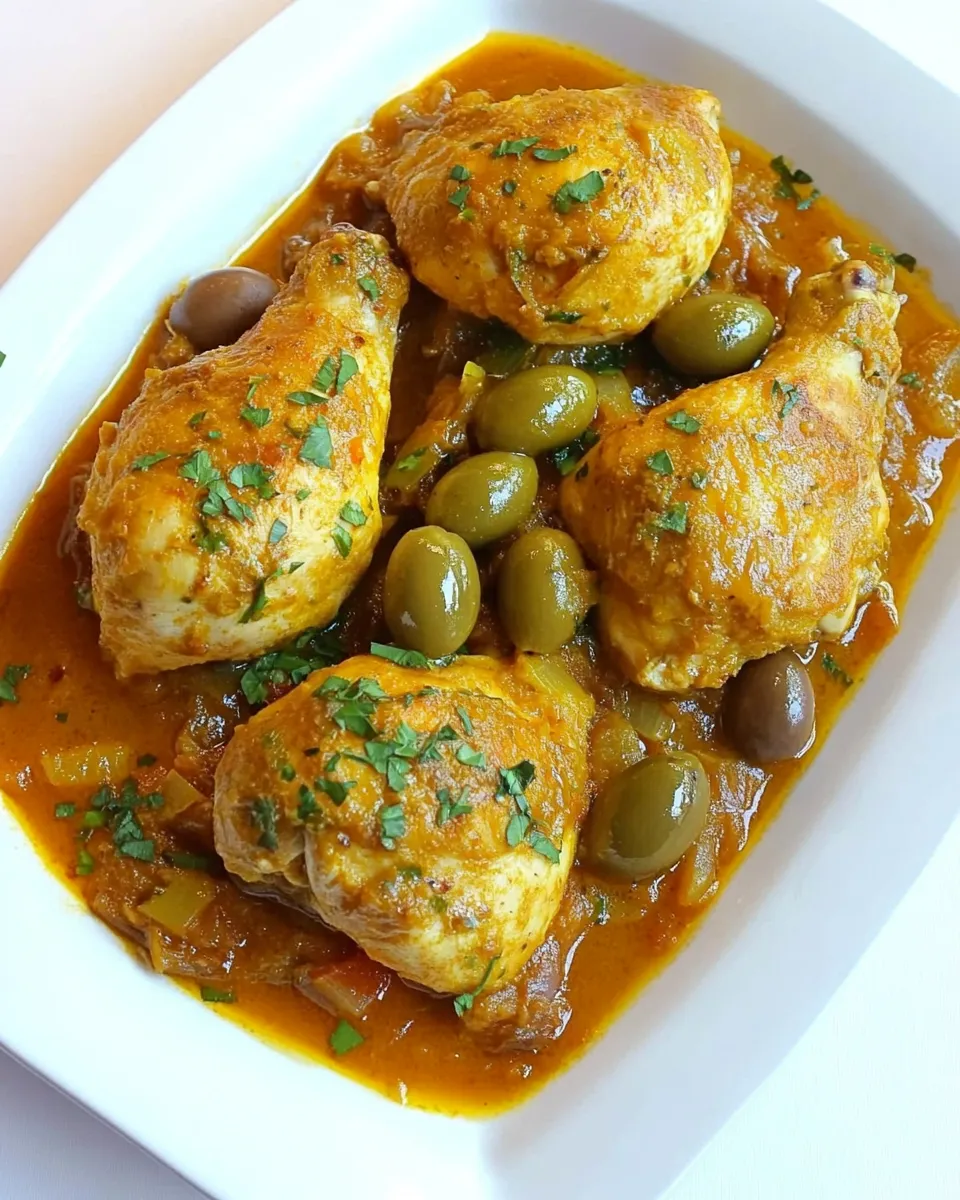 Classic Moroccan Lemon Chicken with Olives image