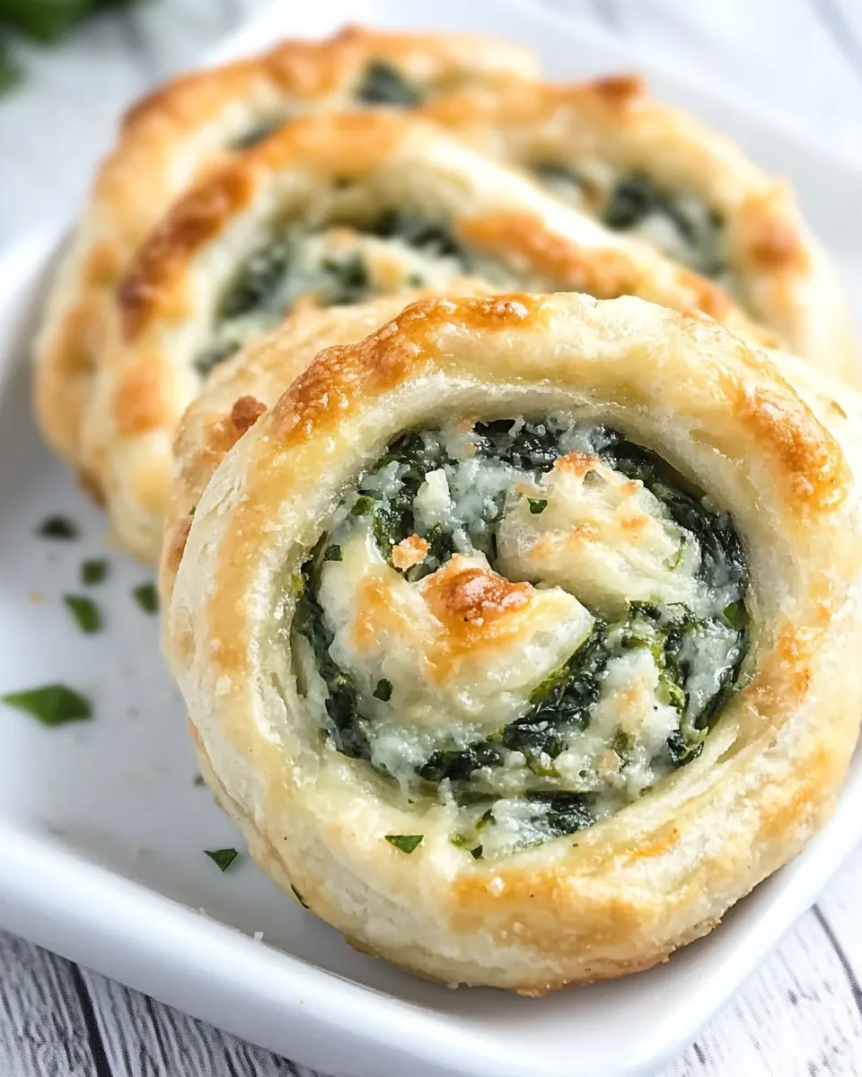 Homemade Muenster and Spinach Pinwheels photo