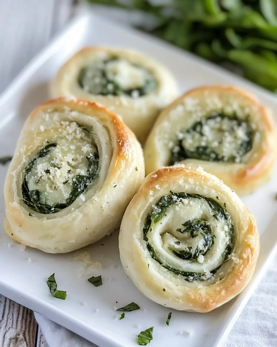 Easy Muenster and Spinach Pinwheels recipe photo