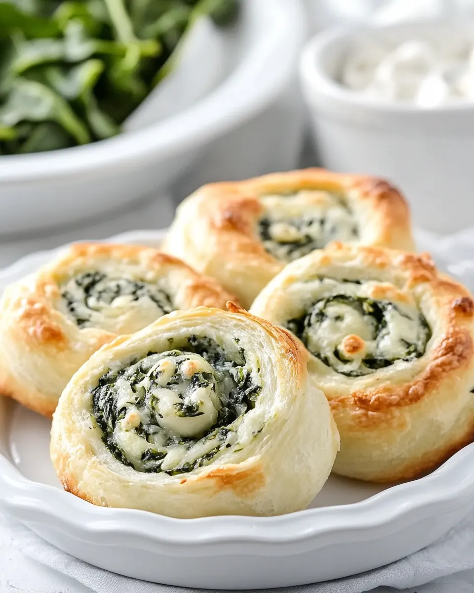 Savory Muenster and Spinach Pinwheels shot