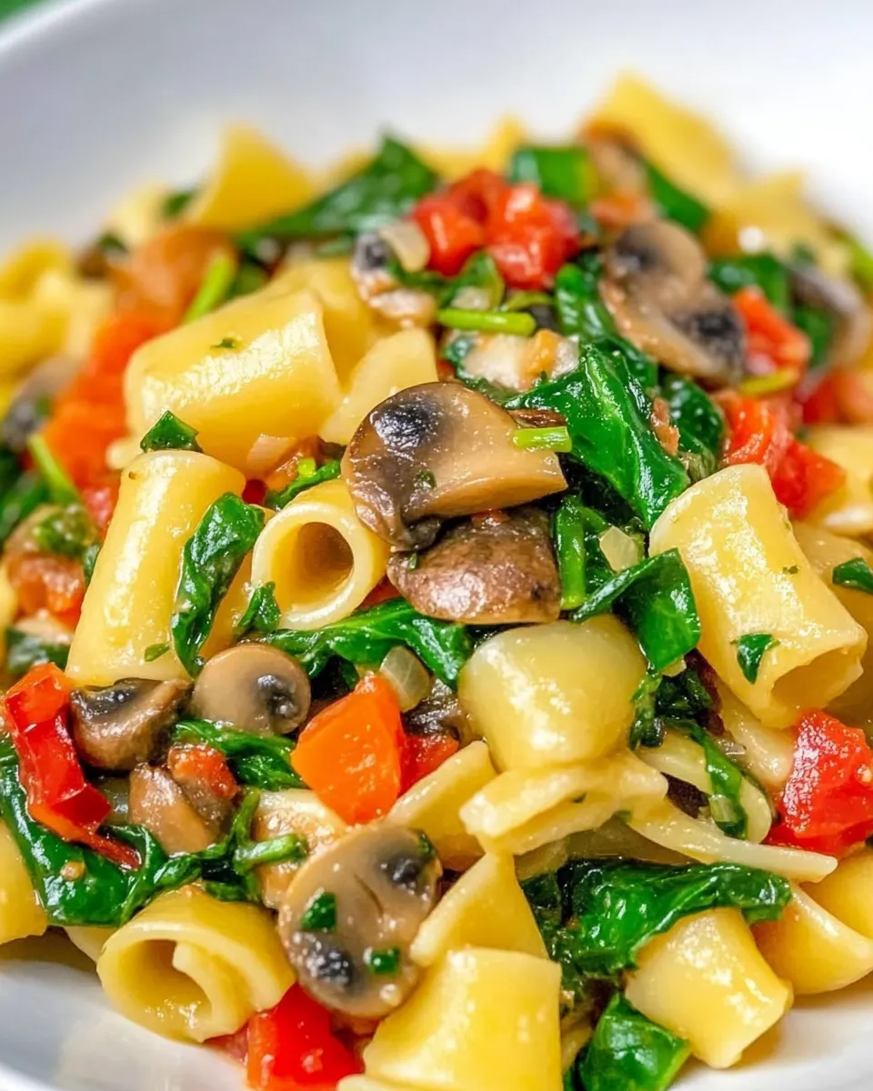 Easy Mushroom Spinach Pasta recipe photo