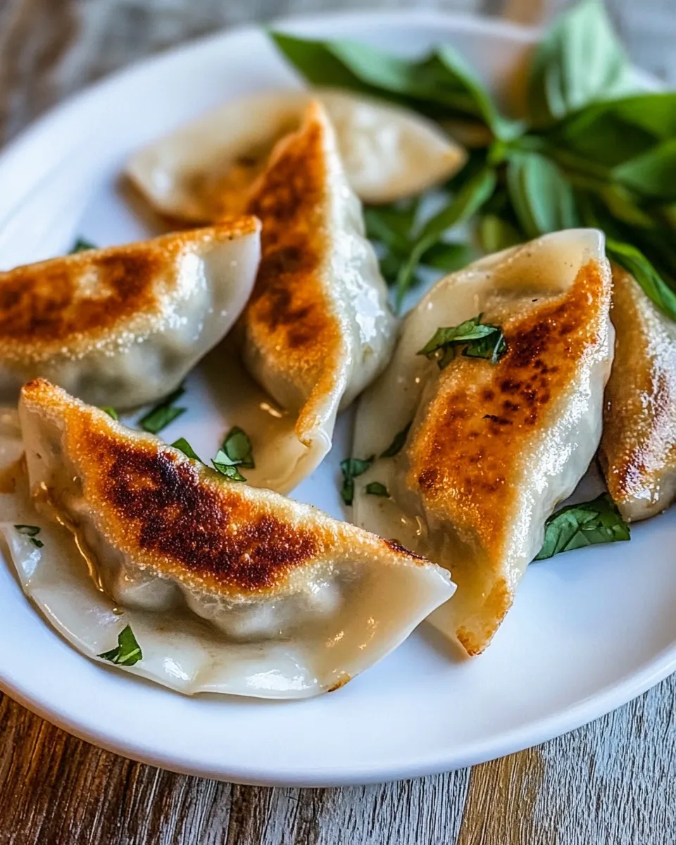 Easy Mushroom Tofu Potstickers dish photo