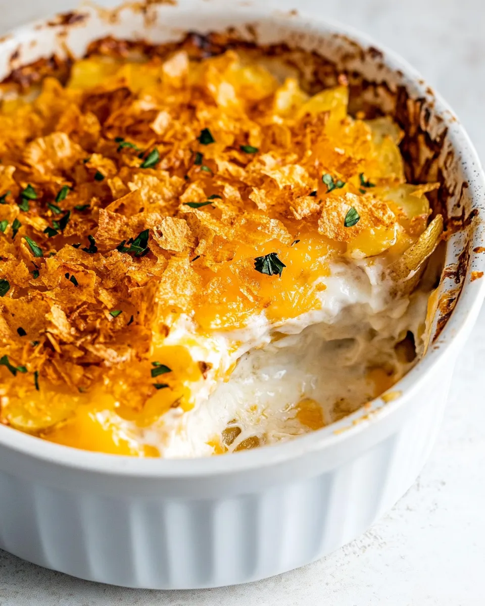 Delicious My Moms Cheesy Potatoes. shot