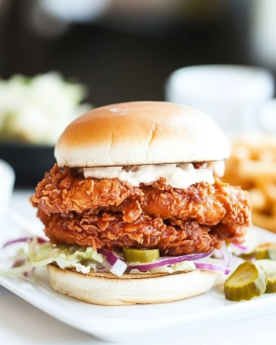 Homemade Nashville Hot Chicken Sandwich Recipe photo
