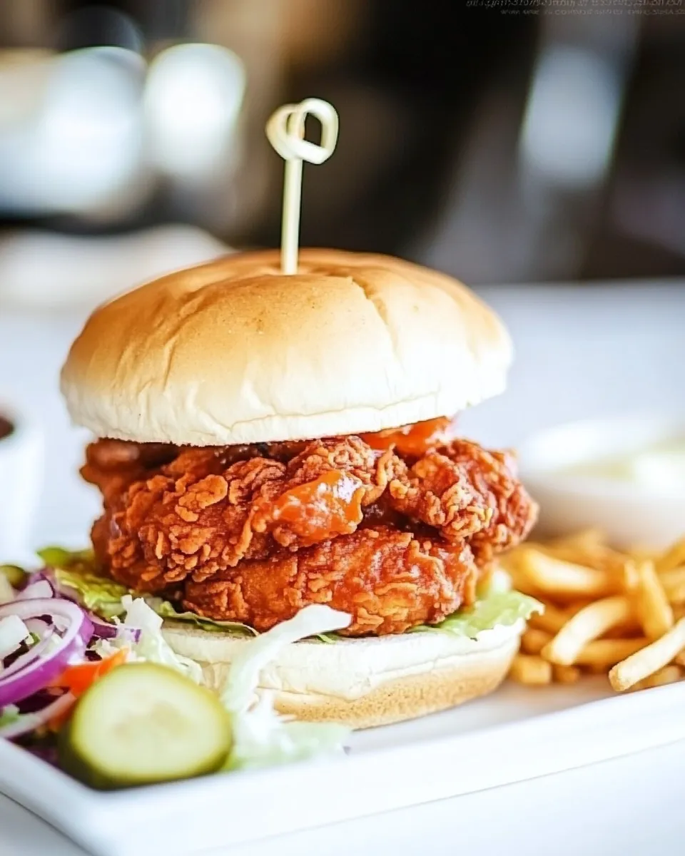 Easy Nashville Hot Chicken Sandwich Recipe shot