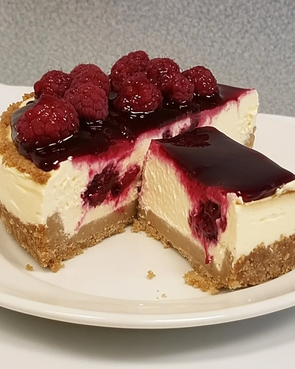 Delicious New York Style Raspberry Cheesecake shot