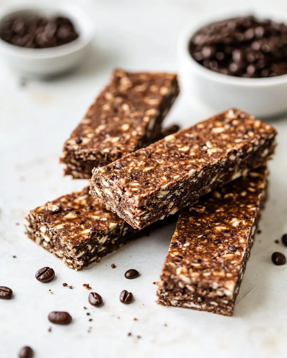 Delicious No-Bake Mocha Protein Bars image