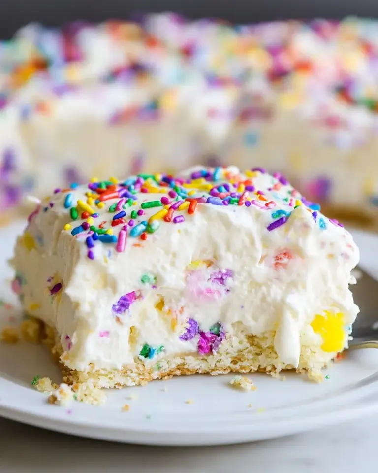 Easy No Bake Funfetti Lush Dessert photo