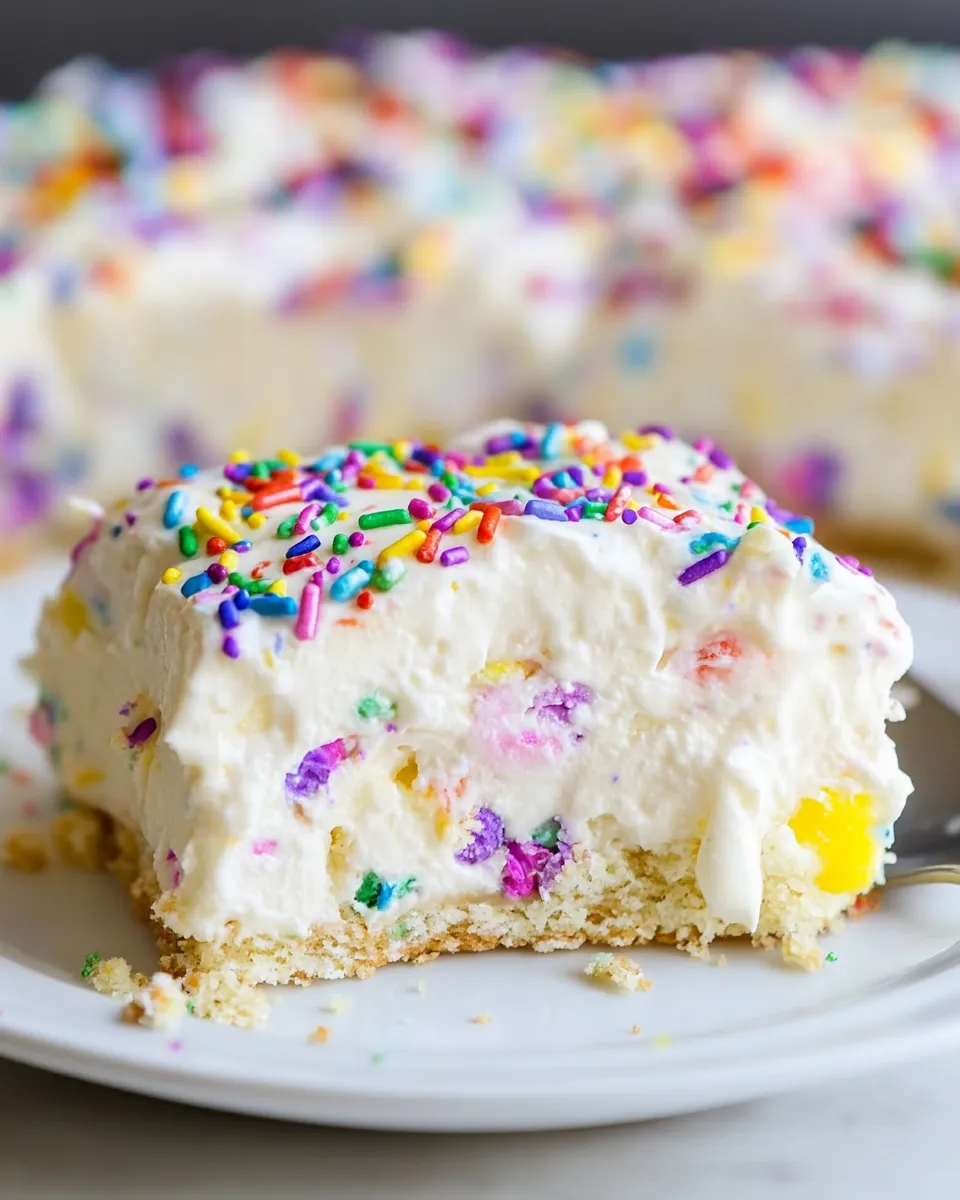 Easy No Bake Funfetti Lush Dessert photo