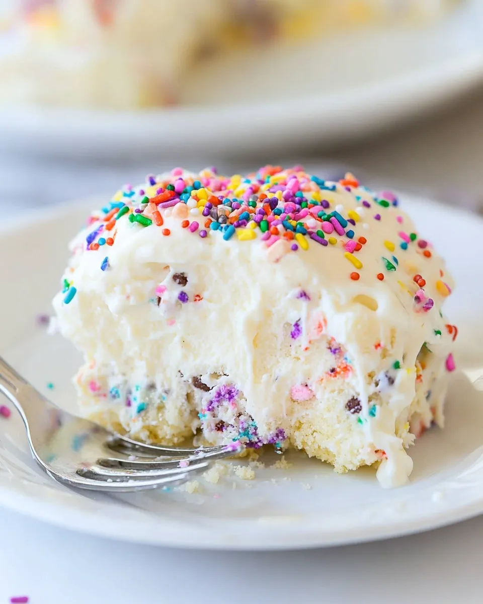 Delicious No Bake Funfetti Lush Dessert image