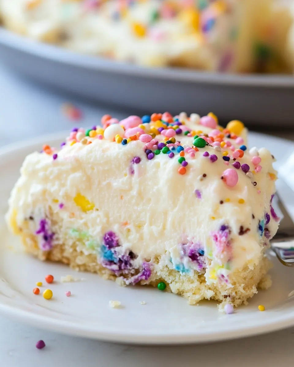 Tasty No Bake Funfetti Lush Dessert shot