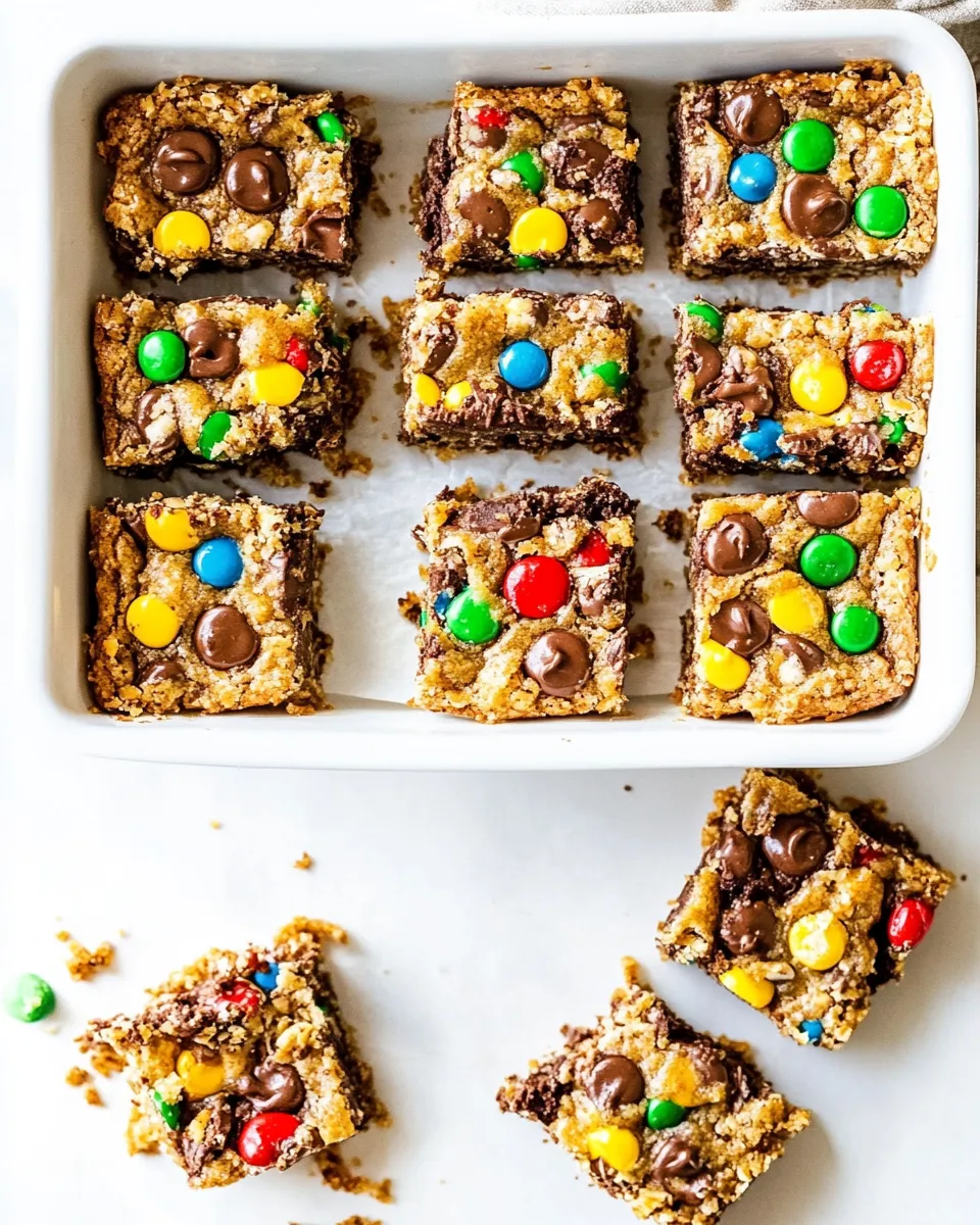 Delicious No Bake Monster Cookie Bars image