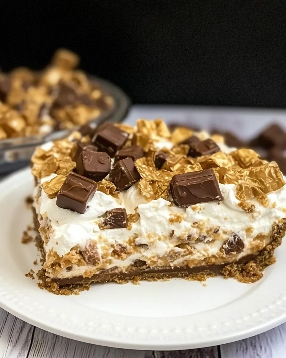 Quick No Bake Snickers Pie recipe photo