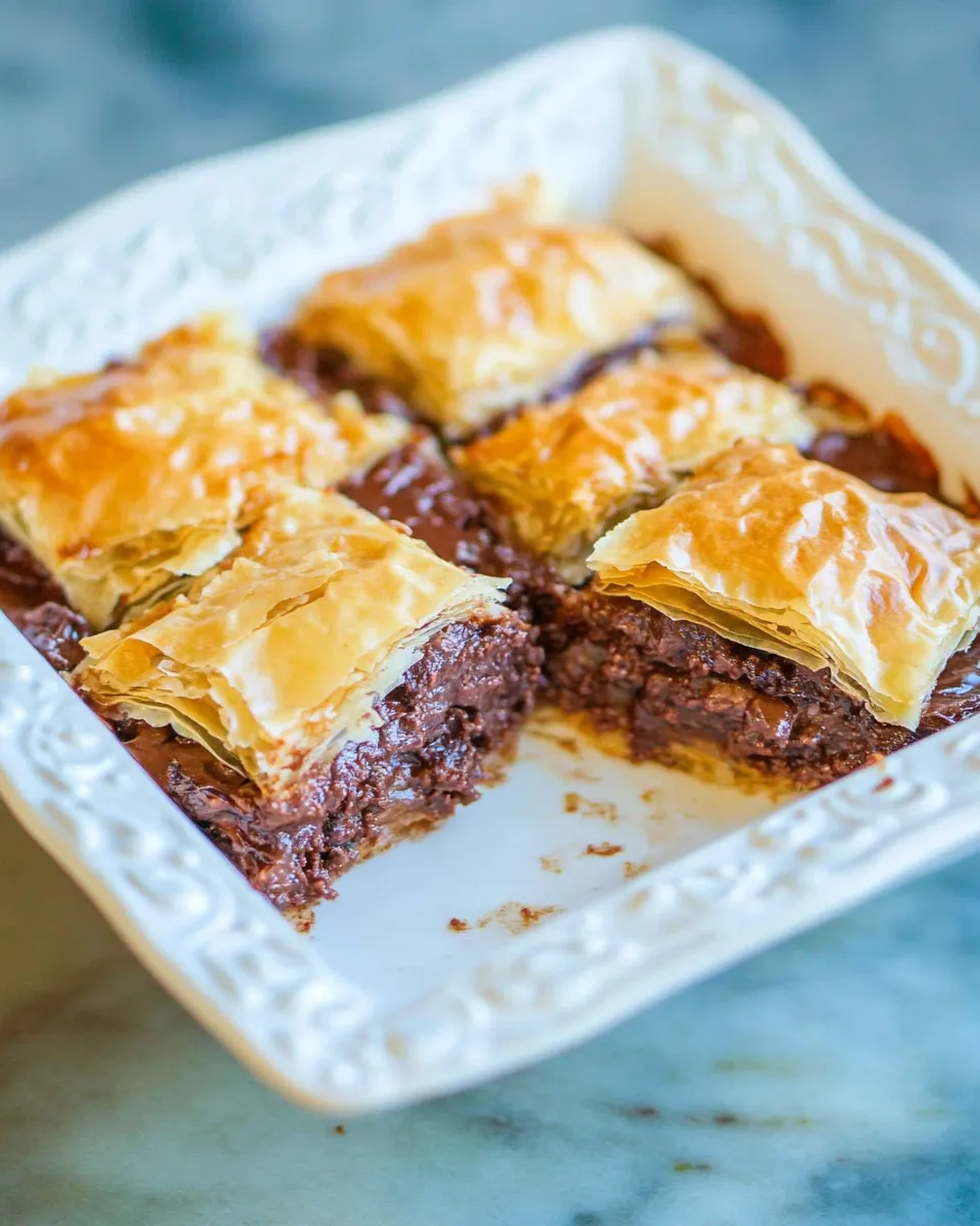 Delicious Nutella Chocolate Chip Baklava shot