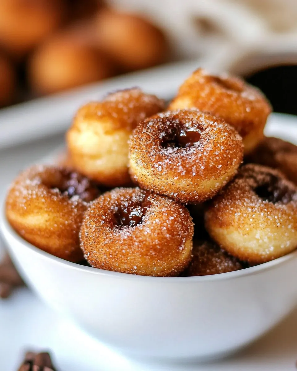 Homemade Nutella Churro Donut Holes photo