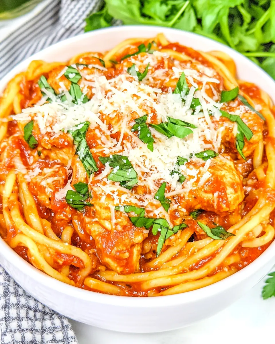 Delicious One-Pot Chicken Parmesan Pasta image