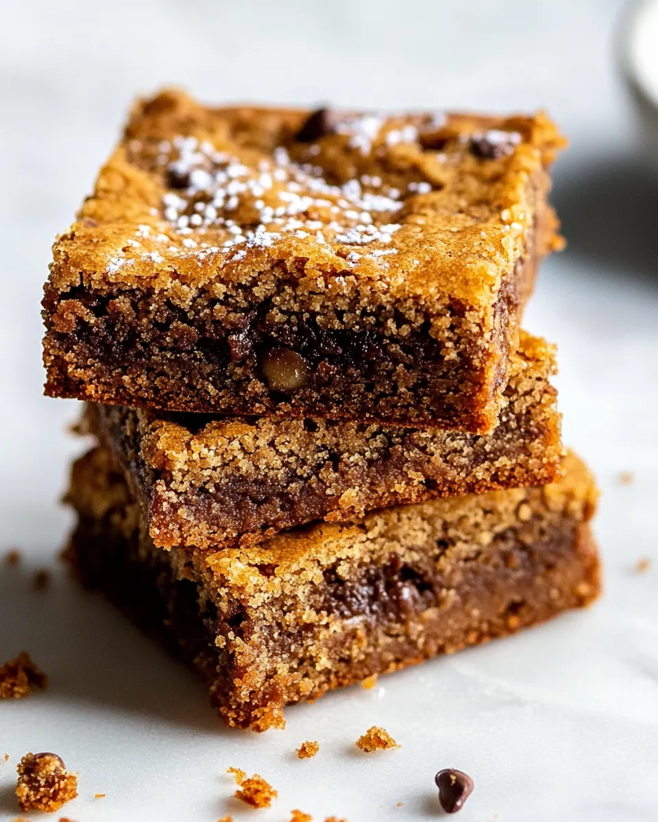 Classic One Bowl Blondies shot