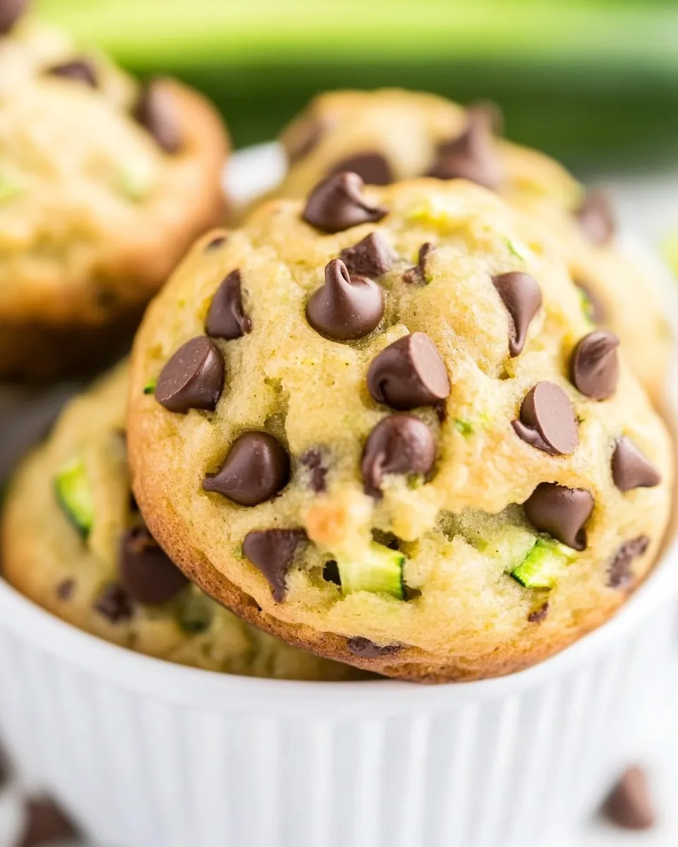 Tasty One Bowl Zucchini Chocolate Chip Muffins shot