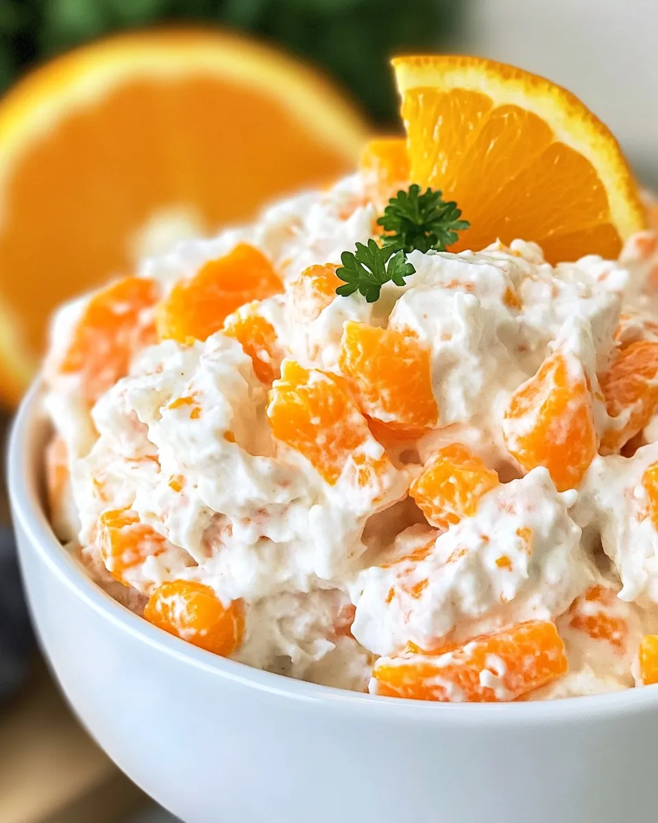 Easy Orange Fluff Salad Recipe shot
