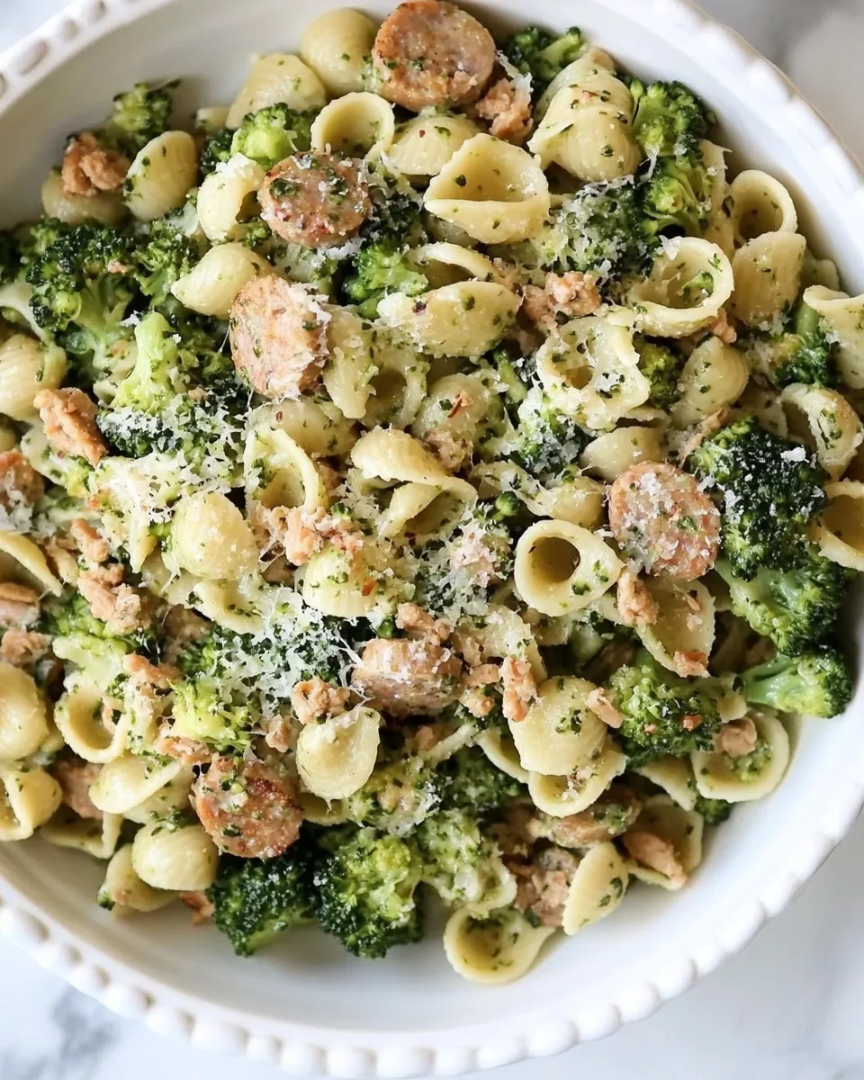 Delicious Orecchiette Pasta with Chicken Sausage and Broccoli image