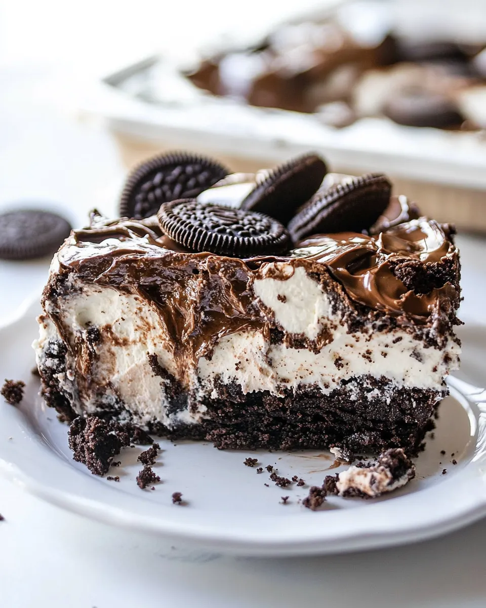 Homemade Oreo Brownie Lush photo