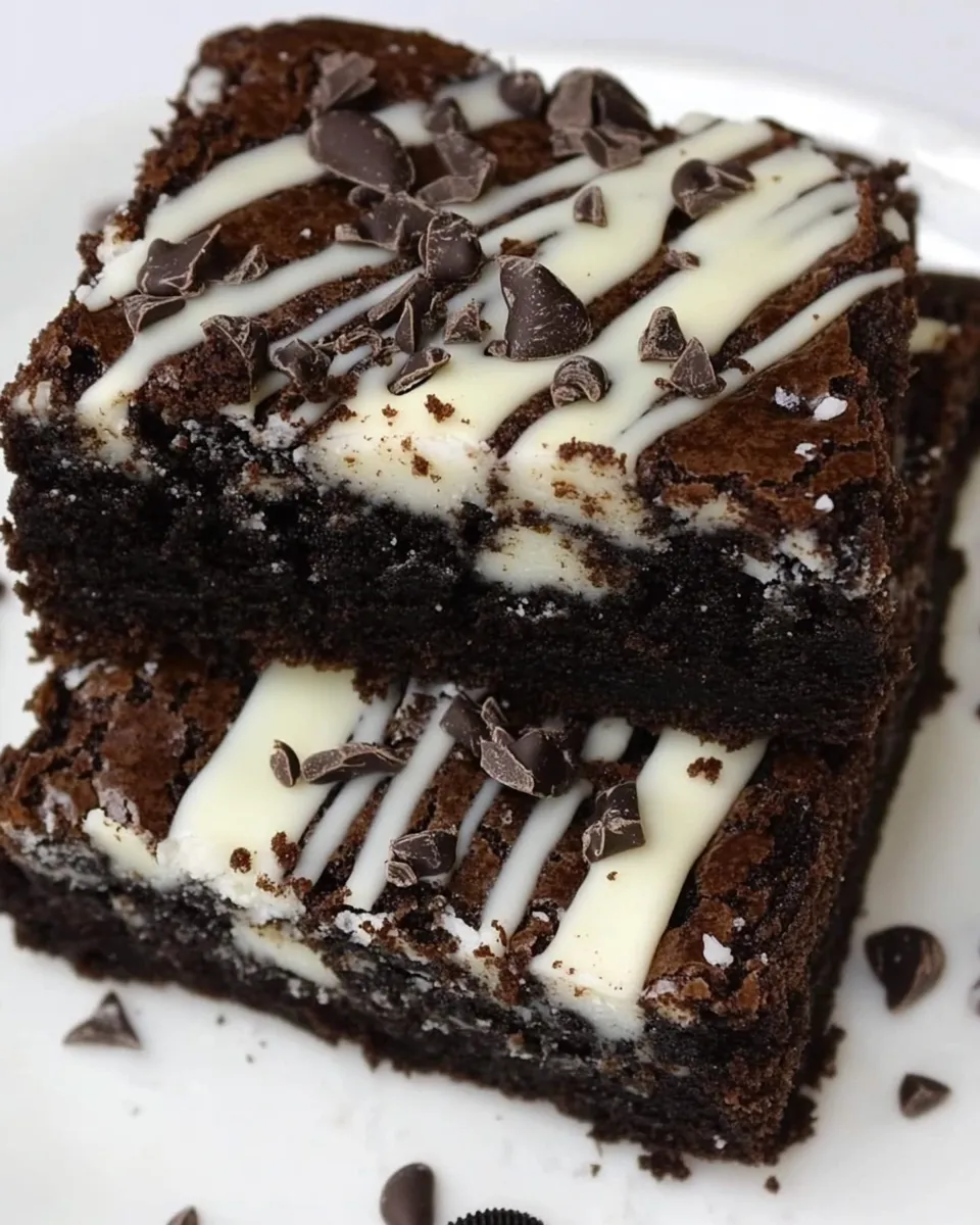Homemade Oreo Brownies with White Chocolate photo