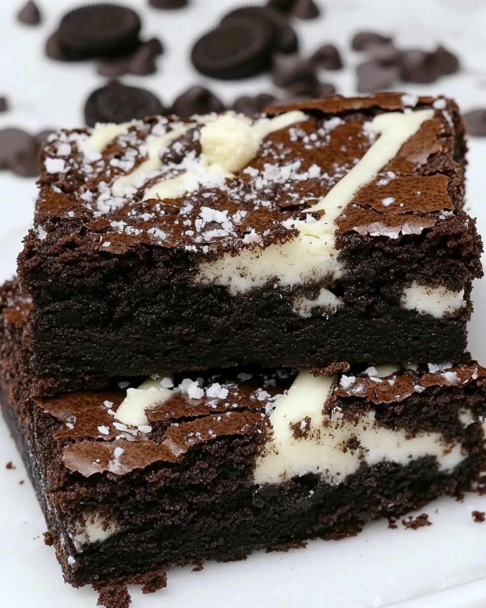 Delicious Oreo Brownies with White Chocolate image