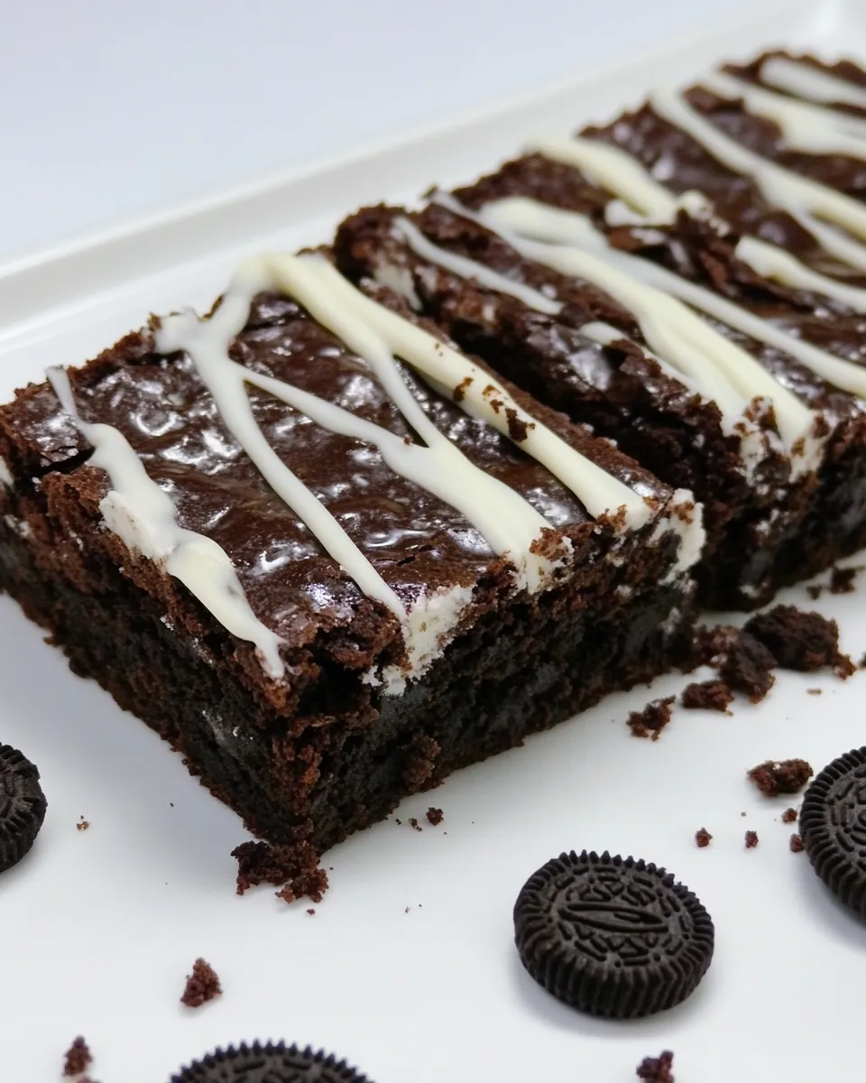 Easy Oreo Brownies with White Chocolate recipe photo
