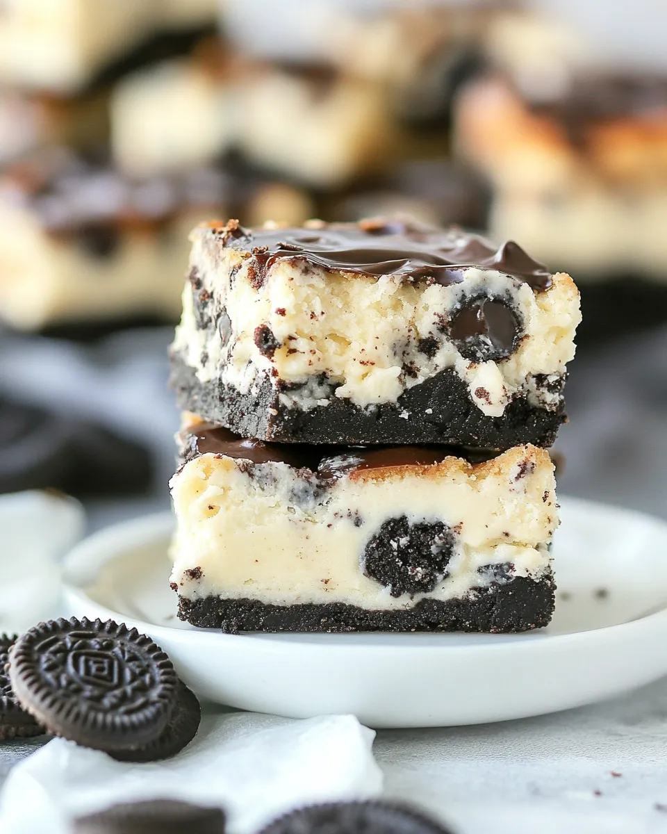 Homemade Oreo Cheesecake Cookie Dough Bars photo