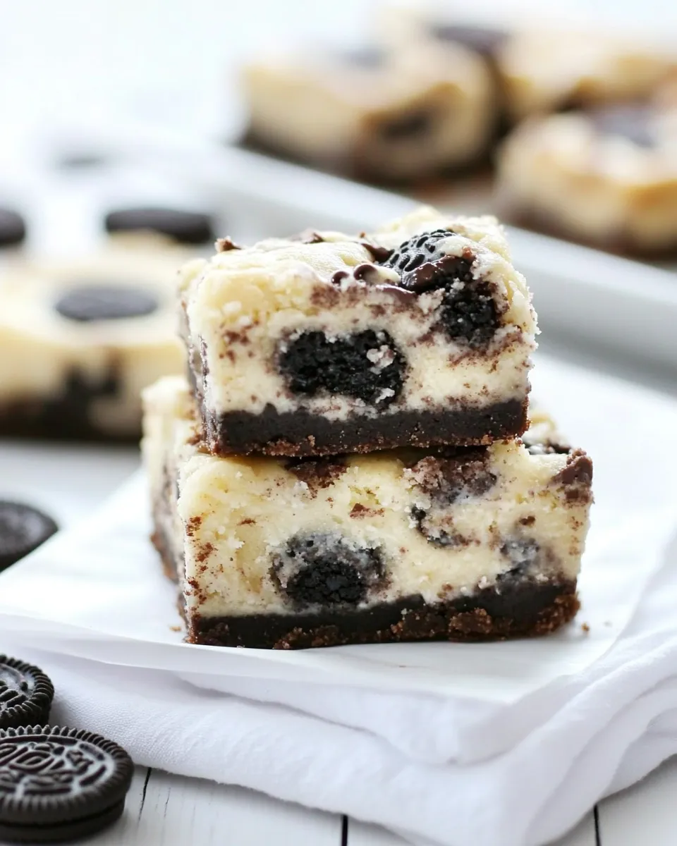 Classic Oreo Cheesecake Cookie Dough Bars image