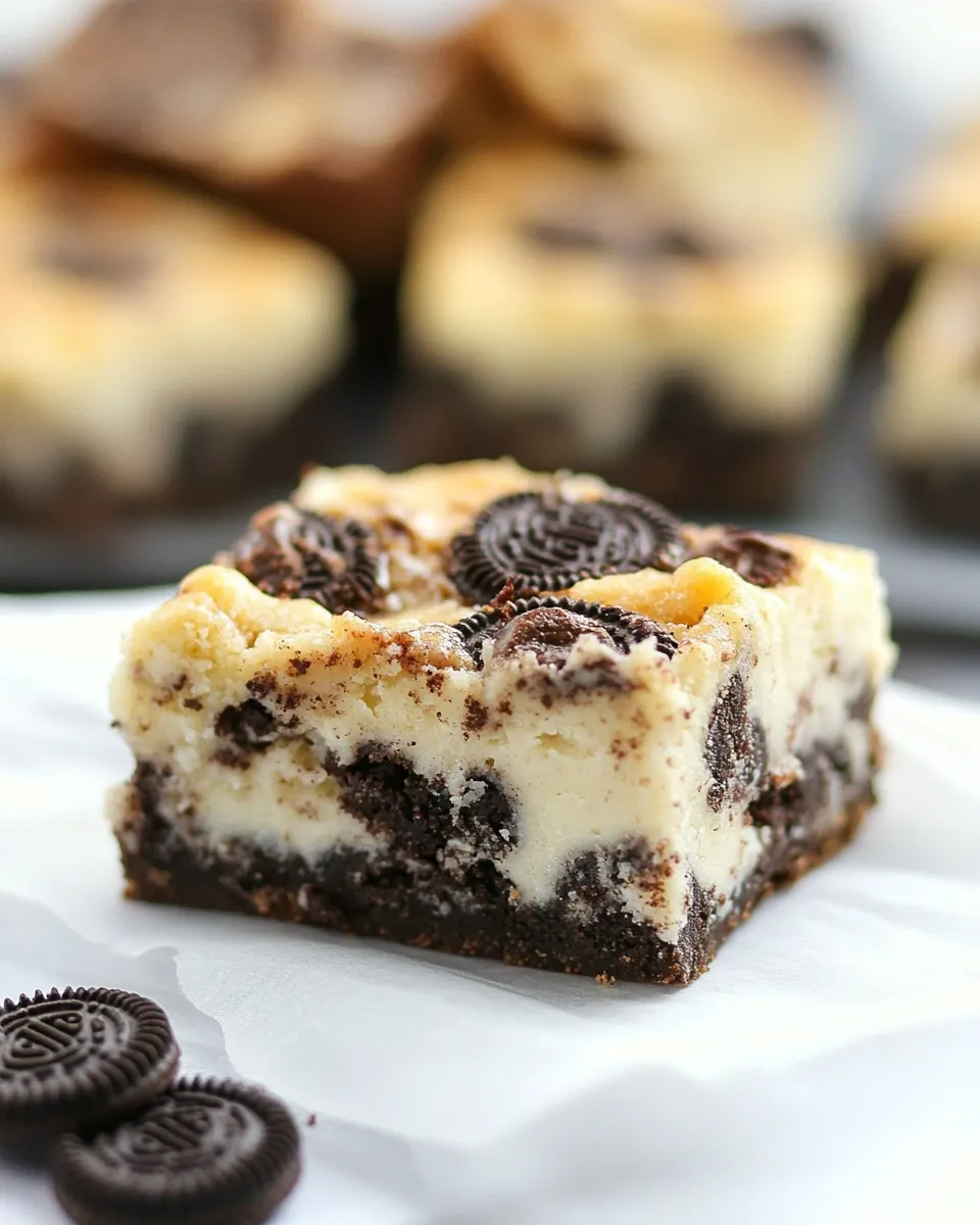 Easy Oreo Cheesecake Cookie Dough Bars recipe photo