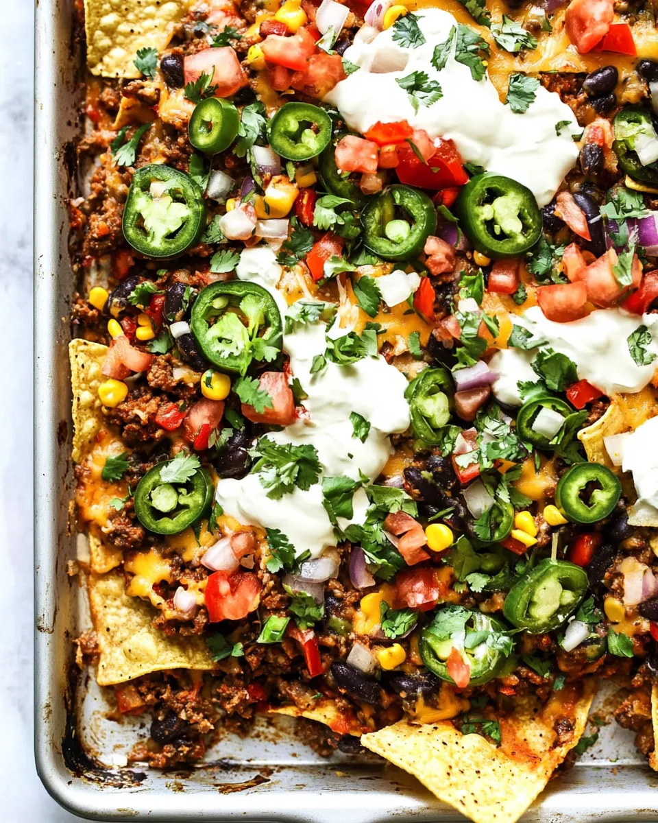 Easy Oven Baked Sheet Pan Nachos recipe photo