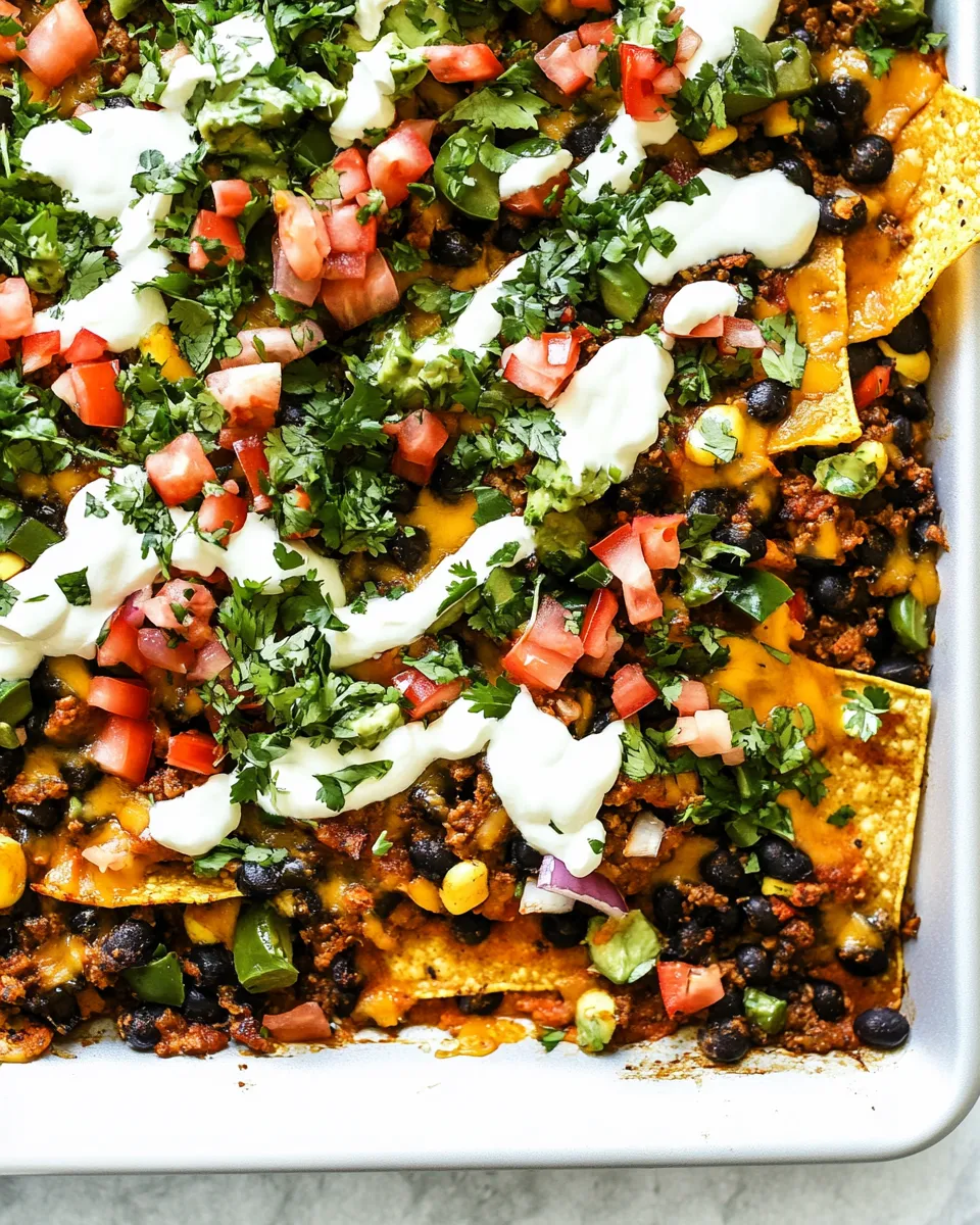 Delicious Oven Baked Sheet Pan Nachos shot