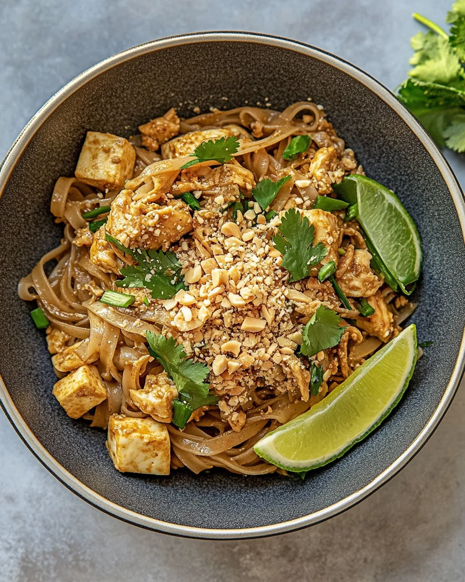 Classic Pad Thai With Chicken & Tofu image