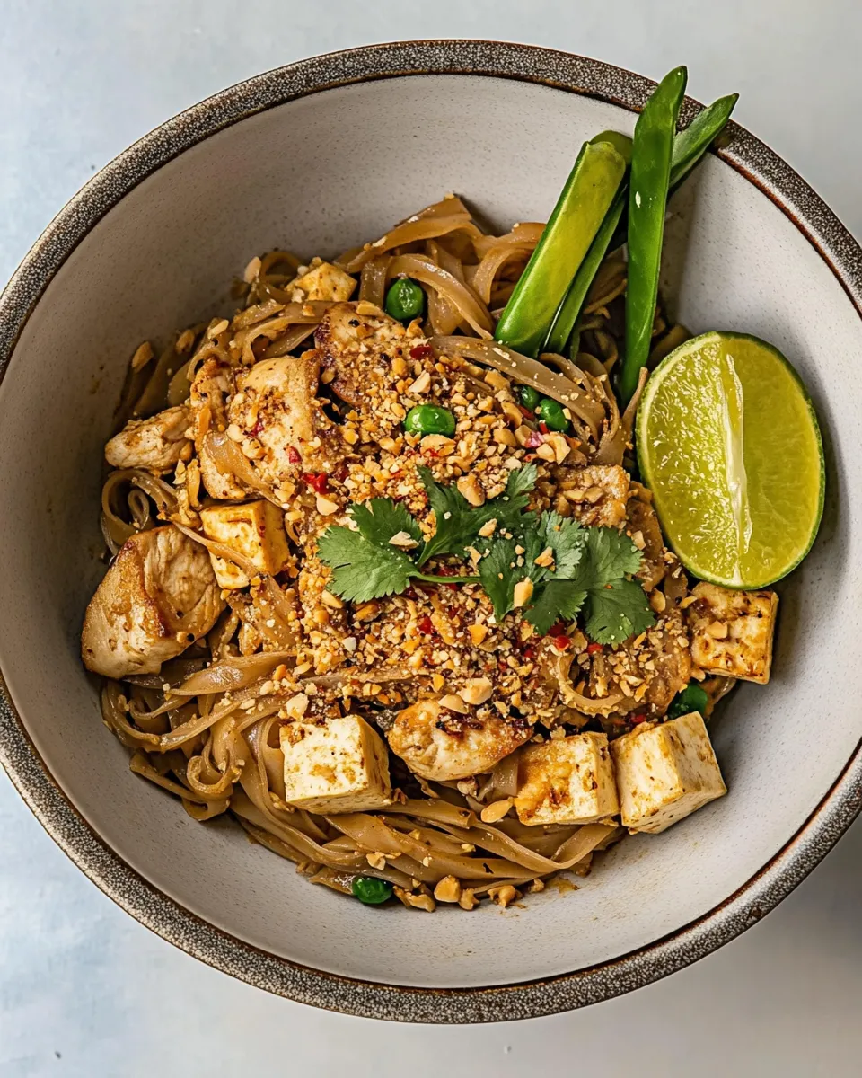 Easy Pad Thai With Chicken & Tofu recipe photo