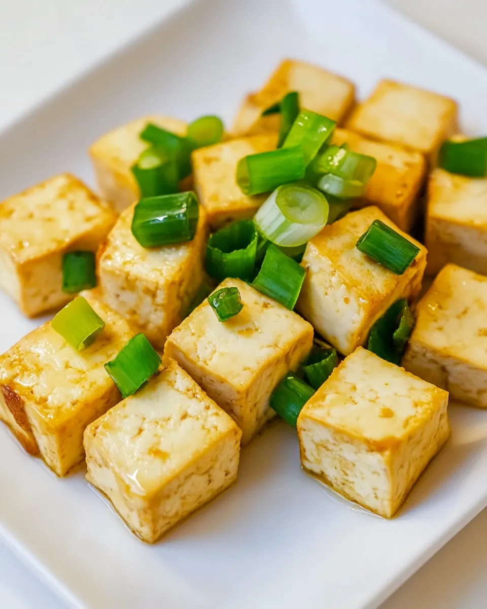 Quick Pan Fried Tofu shot