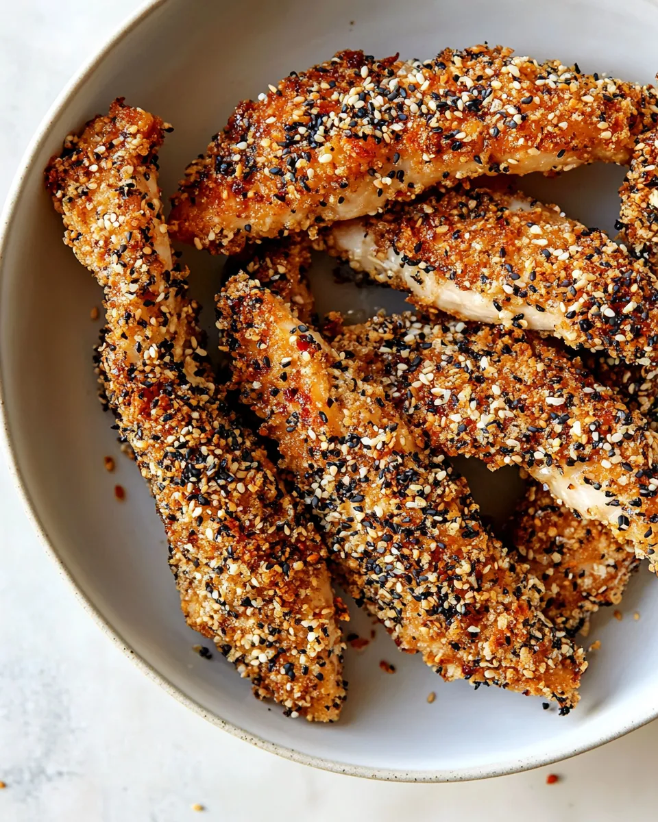 Quick Panko Sesame Chicken Tenders shot