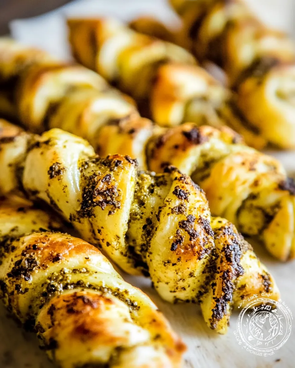 Homemade Parmesan Pesto Twists photo