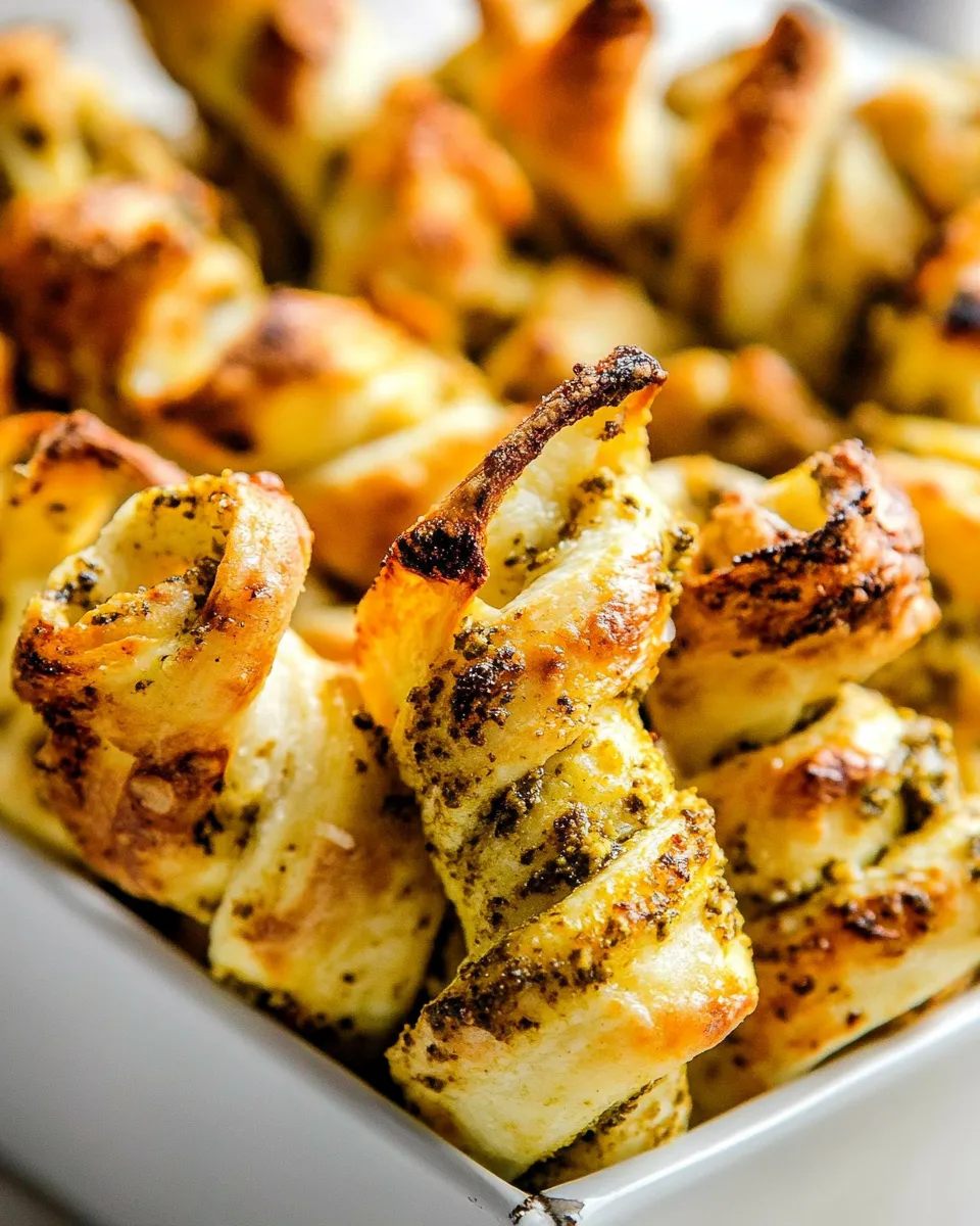 Easy Parmesan Pesto Twists recipe photo