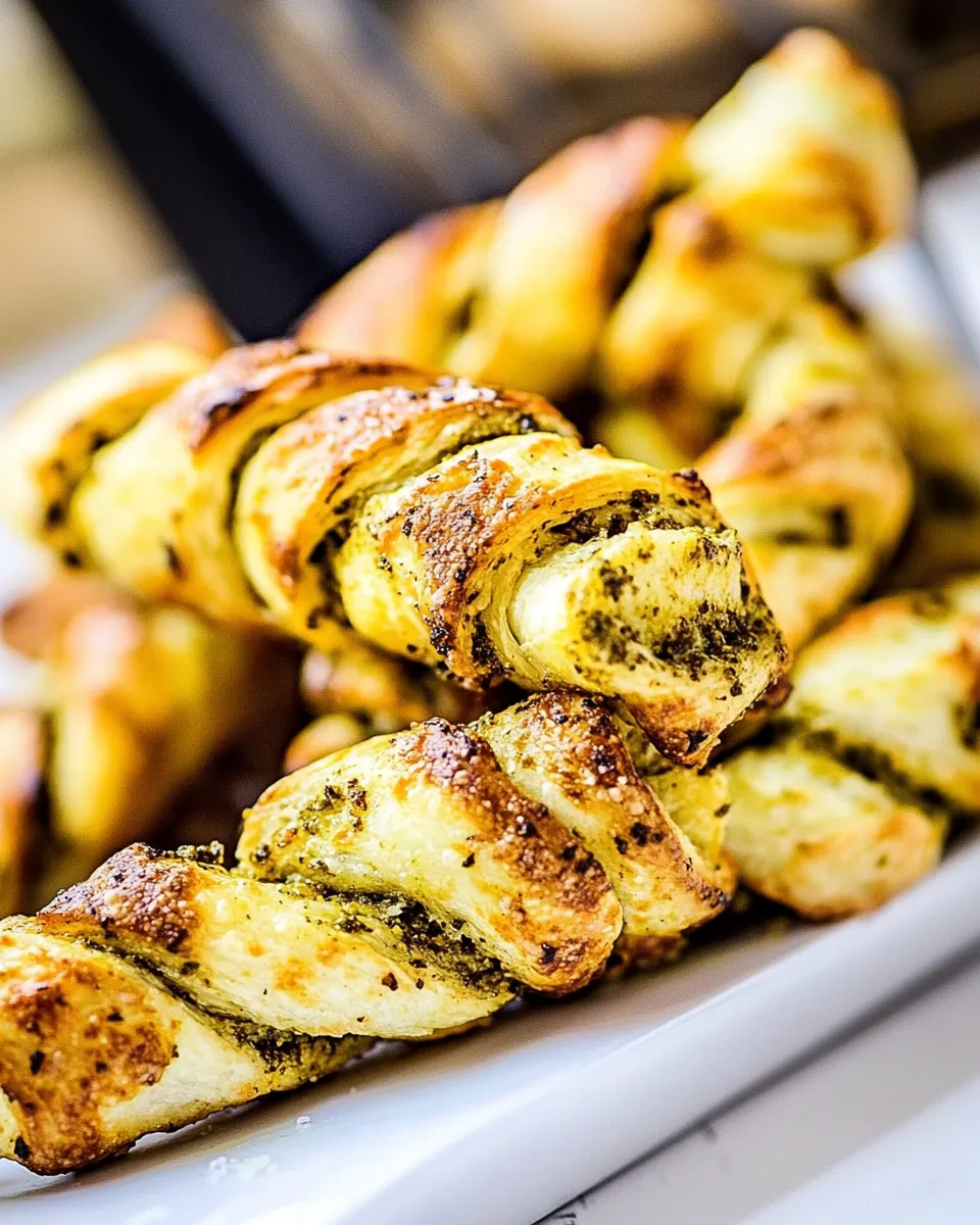 Delicious Parmesan Pesto Twists shot
