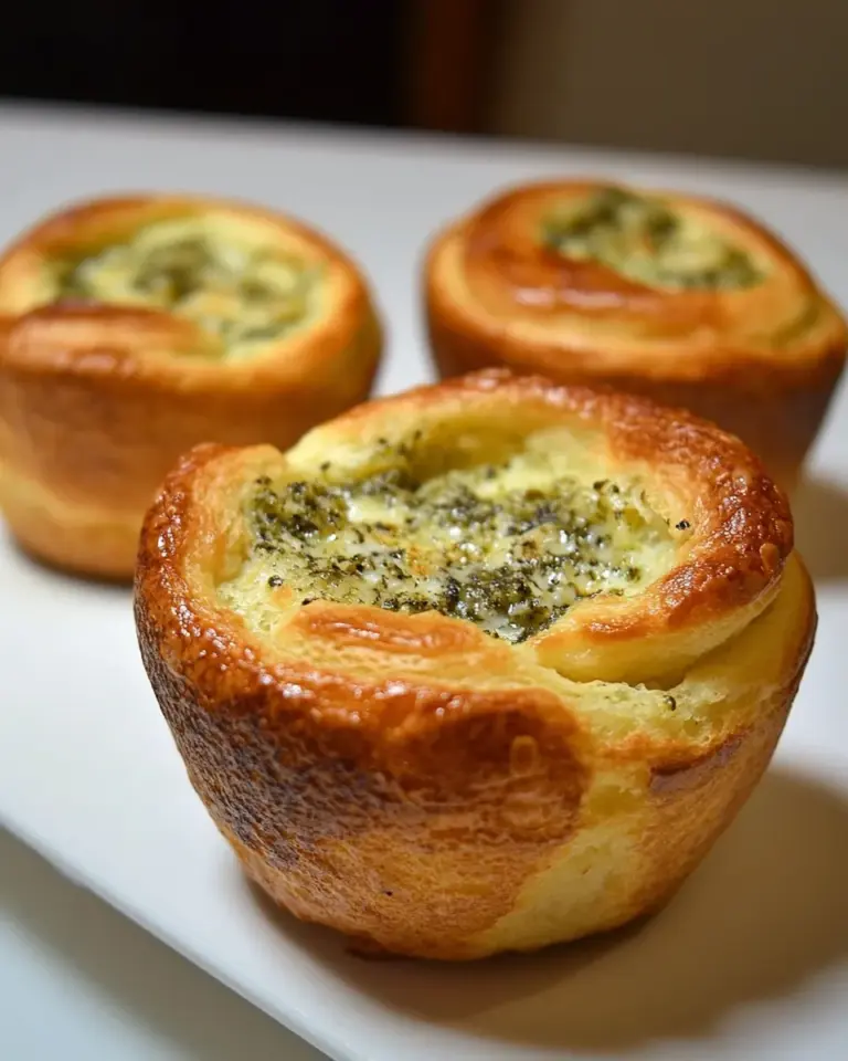 Homemade Parmesan Popovers With Pesto photo