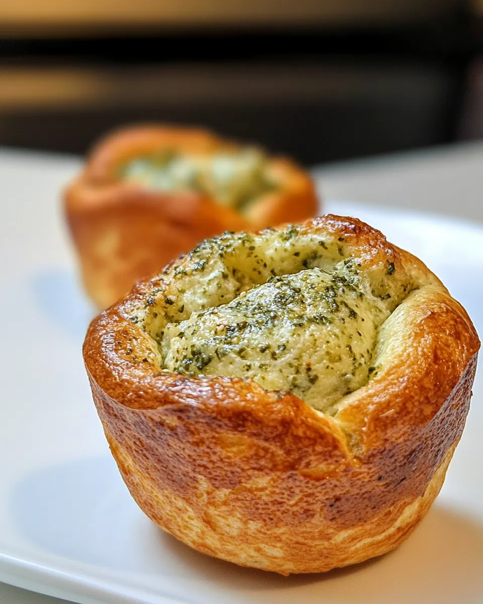 Delicious Parmesan Popovers With Pesto shot