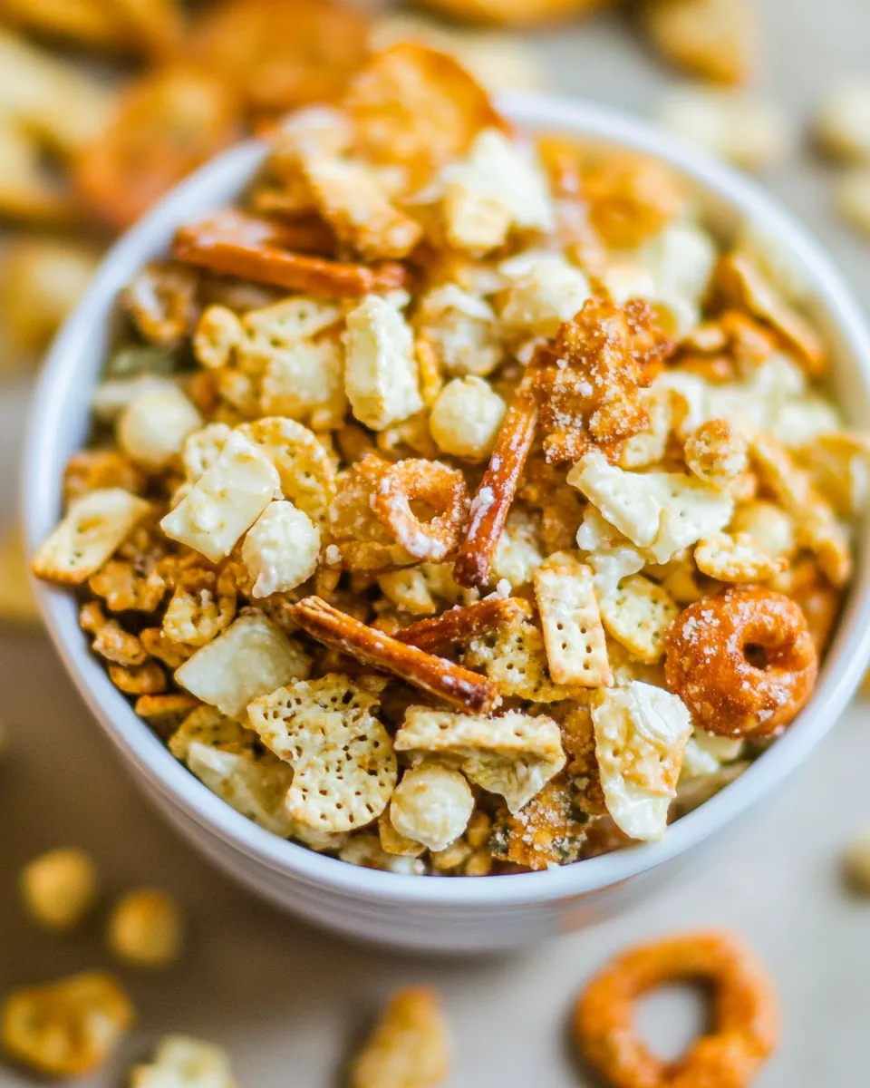 Easy Parmesan Ranch Snack Mix recipe photo