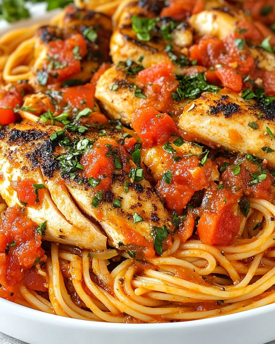 Homemade Pasta Puttanesca with Chicken photo