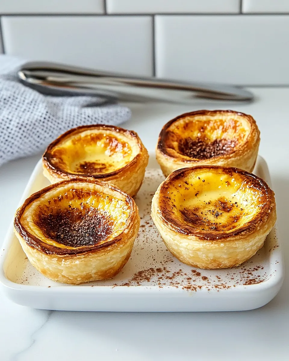 Delicious Pastis de Nata (Portuguese Custard Tarts) shot