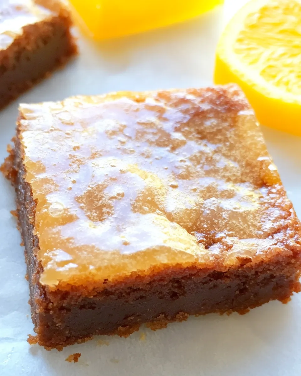 Homemade Paula Deens Orange Brownies photo