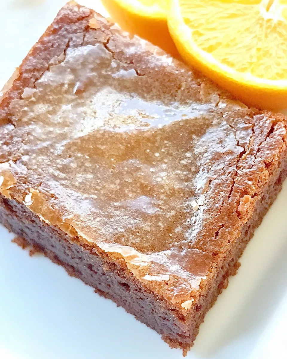 Classic Paula Deens Orange Brownies shot