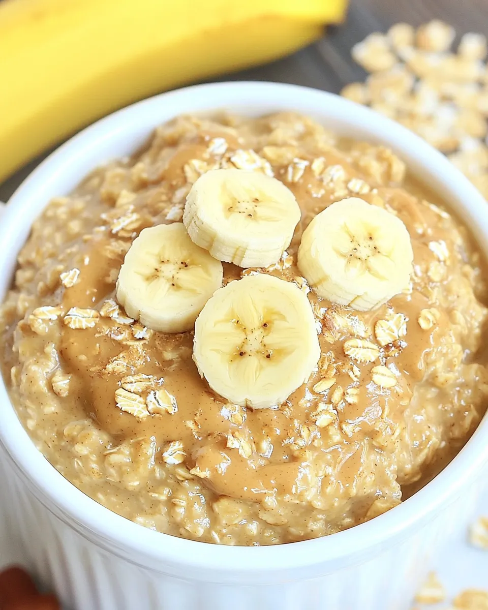 Homemade Peanut Butter Banana Crockpot Oatmeal photo