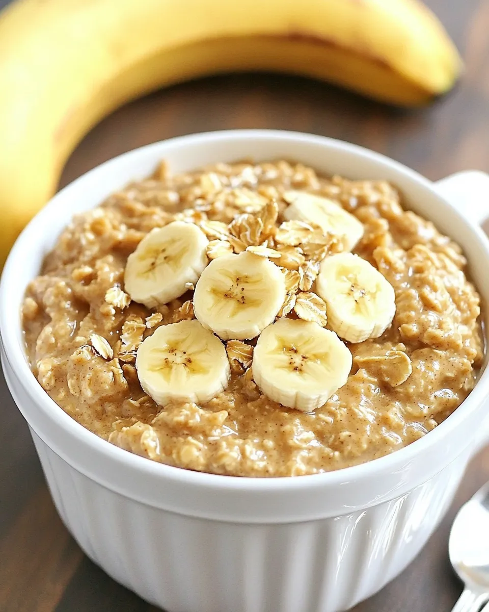 Classic Peanut Butter Banana Crockpot Oatmeal image